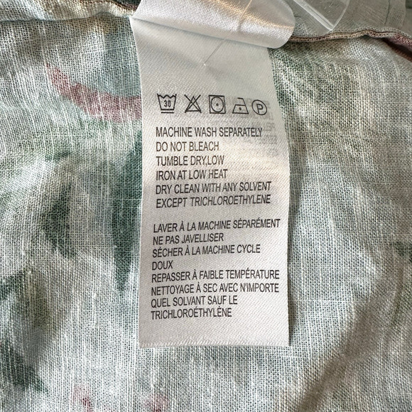 NWT Anthropologie Farm Rio Melanie Bermuda‎ Linen Shorts Sz S Blue Tropical Boho - Picture 10 of 12